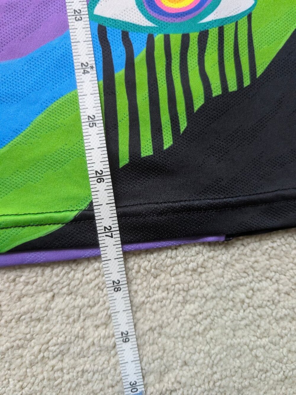 LN RNNR Rabbit Men's Large Vibrant Color Print Tank Top NEON Running Singlet EUC - Picture 15 of 15